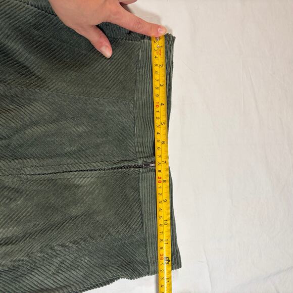 Altar’d State olive green corduroy mini skirt. Size XS - Picture 5 of 6
